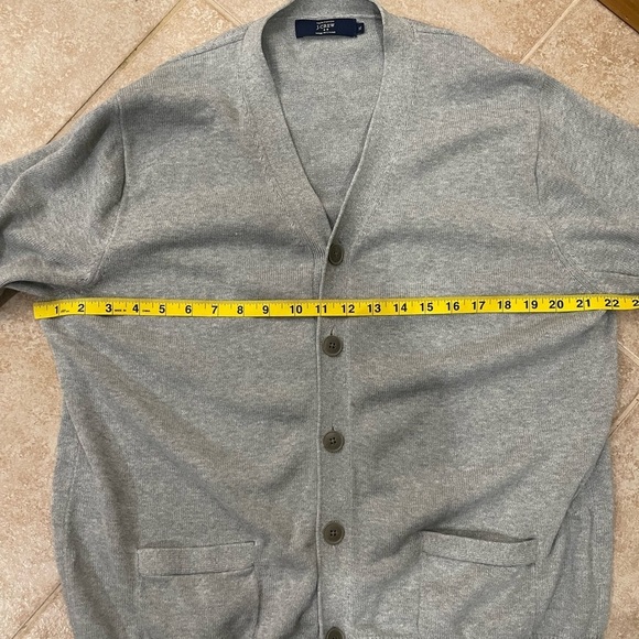 Men’s J Crew varsity v-neck button down gray cardigan Size XL collegiate preppy - Picture 6 of 7